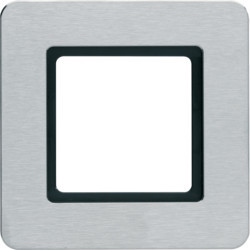 10116183 - Q.7 - marco x1 p/ LED, Inoxidable HAGER Ean:4011334502418