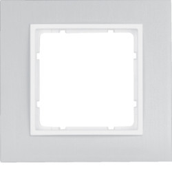 10116914 - B.7 - marco x1, Aluminio/blanco Té de hierbas HAGER Ean:4011334384953
