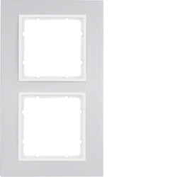 10126914 - B.7 - marco x2, Aluminio/blanco Té de hierbas HAGER Ean:4011334384960