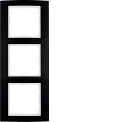 10133025 - B.3 - marco x3, negro/blanco HAGER Ean:4011334384670