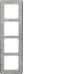 10146083 - Q.7 - quadro x4 vertical, Inox HAGER EAN:4011334460794