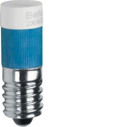 167804 - LED lampe E10, bleu, 230V Hager Ean: 4011334293798