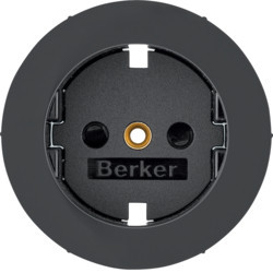17192045 - R.1/R.3 - ESPLH. Schuko mit obtur., Black Hager EAN: 4011334437345