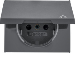 17207206 - K.1/K.5 - ESPLH. Schuko mit Deckel, Ant Mt Hager EAN: 401133437390