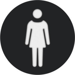 19058007 - ETIQ. letreros. LED redondo “mujer” HAGER Ean:4011334423775