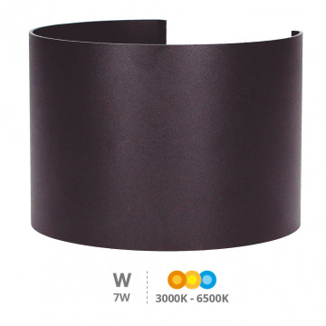 200205075 - 8433373074736SUMBE LED WALL WASHER ROUND APPEARED LIGHT OPENING 7W 3000 - 4000 - 6000K ANTRACITE GRAY