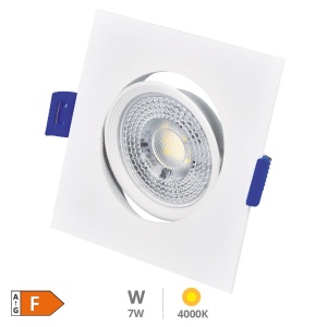 200400026 - Aro basculante quadrado encastrável LED Cumbo 7W 4000K Branco
