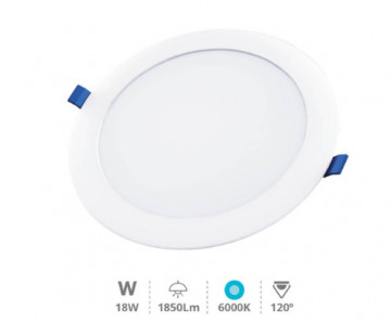 201000045 - 8433373054486Belur abajo redondo LED construido 18W 6500K blanco