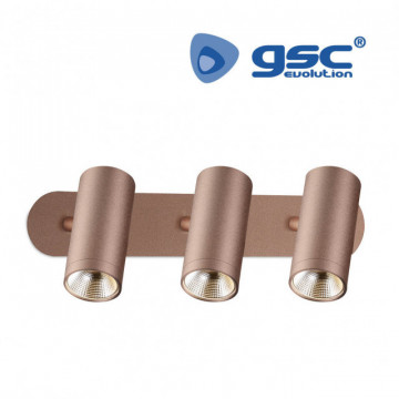 202000003 - 84333373018389spot Triple Linear für Decken GU10 max.60W Kupfer