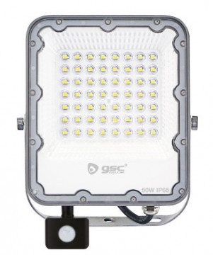 202610008 - 8433373057746 Proprojetor LED en aluminium avec capteur 50W 6500K IP65 Gray
