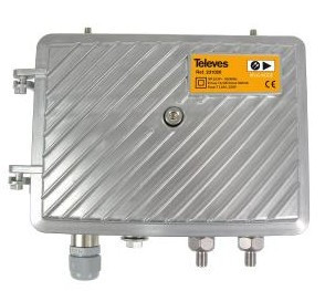 231020 -8424450182826 TELEVES - Nó Óptico Intempérie 1200...1600nm "SC/APC" C.Retorno 1610nm com Amplificador 2s: 87...1006MHz. Tecnologia OLC (Alimentação local)(1)