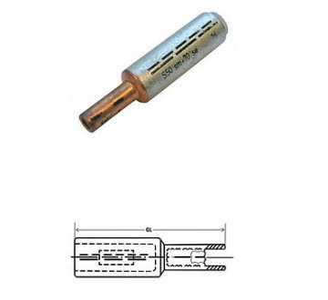 293608 - Conector de mortaja Al-CU 70/95/35 1uni