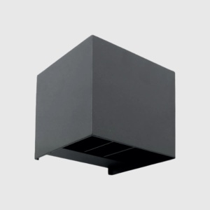 38598 - Aplique LED de parede com ângulo ajustável cúbico andracite 2 x 5W CCT3