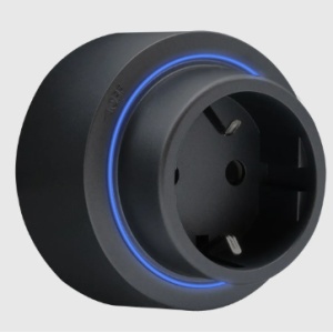 41895 - Enchufe europeo magnético con LED negro