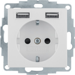 48038982 - S.1/B.x - Schuko c/ 2xUSB, creme BERKER EAN:4011334510727