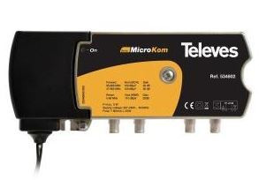 534602 -8424450147122 TELEVES - Amplificador MicroKom CATV 1e/1s 20dB (5-65MHz/87-862MHz) G.20/20dB Vs.118/118dBµV