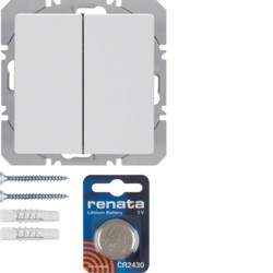 85656229 - Q.x - BP doble Knx RF, blanco HAGER Ean:4011334370789