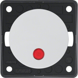 937722509 - Intersecarse - bot.simple visual+lámpara, blanco HAGER Ean:4011334240303
