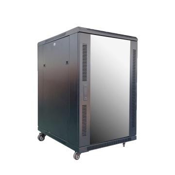 Armoire à rack de sol - jusqu'à 18u rack 19 "(600 * 800) - jusqu'à 800 kg de charge - avec ventilation et garnitures de câble - 4 ventilateurs, 2 plateaux et PDU 6 prises - est vendu démantelé