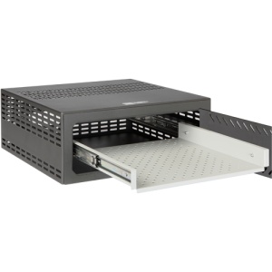 Bandeja malsano a caja fuerte - Compatible con VR120 e VR120E - A DVR de 1,5 / 2 U rack - Guías telescópico con aspectos - Completamente desmontable - Fabricado em acero