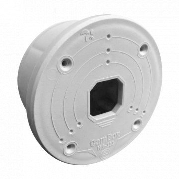 Boîte de connexion - pour les chambres à dôme - apte pour une utilisation extérieure - Installation de plafond ou mur - en plastique - couleur blanche