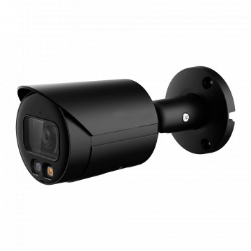 Bullet 4 mégapixel Chambre noir - 1/3 ”CMOS progressif - Compression H.265 + / H.265 / H.264 + / H.264 - 2,8 mm / LEDS Plage 30 M - WDR | Microphone intégré - fonctions intelligentes