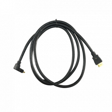 Câble HDMI - Connecteurs mâles HDMI - Connecteur de coude 90 ° - 1,8 m - Couleur noire - Connecteurs anticorrosion
