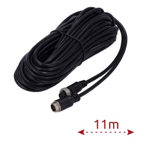 Cabo para câmaras IP - Conector M12 aviação - 6 Pinos - Comprimento 11m - Macho - Fêmea