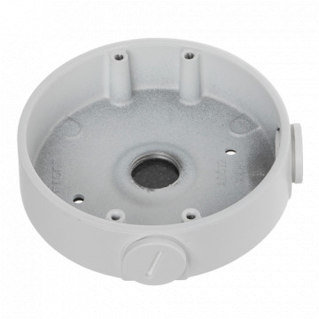 Caixa de conexões - Para câmaras dome - Apto para uso no exterior - Instalação em tecto ou parede - Passador de cabos - Cor branca 28.5 (A) x 108 (Ø) mm