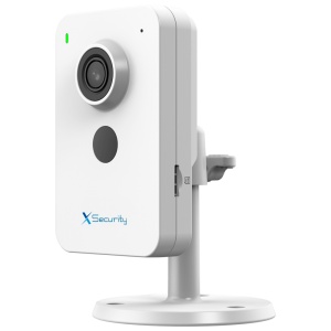 Câmara Cubo IP X-Security - 4 Megapixel (2560x1440) - Lentes 2.8 mm | Deteção de pessoas e veículos - LED IV 30m | Microfone e altifalante incorporados - Wi-Fi 6 | Ranhura para cartão Micro SD | PoE - Apta para Interior