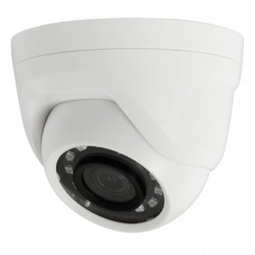 Cámara cúpula Gama 1080p Eco - 4 em 1 (HDTVI / HDCVI / Aficionado / CVBS) - 1/2.7" Brigates© BG0806 - Lente 3.6 mm - 12 LED SMD IR Rango 25 m - Interior