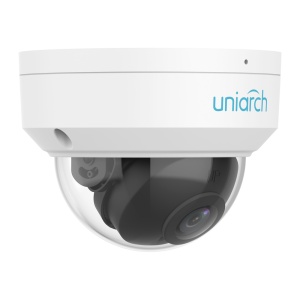 Câmara Domo IP Uniarch Wi-Fi - 2 MP | 2.8 mm | microSD 512 GB - IV 30 m | Wi-Fi - UMD | IP67 | IK10 - Mic