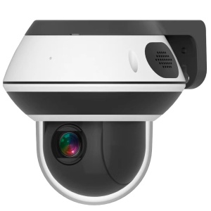 Câmara Domo PTZ IP AI EASY-P - 5MP | Lente 3.35-10.05mm - IV 15 m | Microfone | Altifalante | 4X Zoom ótico - IA por humanos e/ou veículos - IP65 | WDR 120dB | PoE | RJ45
