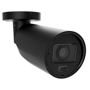 Câmara IP Bullet 8 Mpx Ajax - 1/2.8" Progressive Scan CMOS - Lente varifocal motorizada 2.8~12 mm - IV 60 m | Luz branca 40 m | MicroSD até 256GB - 120 dB TrueWDR | Deteção de movimento | IA - Grau de proteção IP67, IK10 | Cor: Preto
