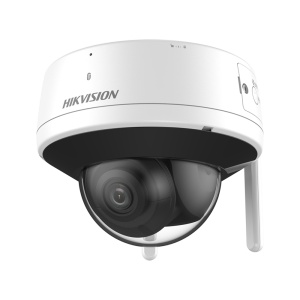 Câmara IP Dome Hikvision - Gama Wi-Fi - 4 MP | Lente 2.8 mm | MicroSD 512 GB - EXIR 2.0 | IV 30 m | DWDR | 2 antenas | H.265 - WEB, Software CMS, Smartphone e NVR - IP66 | Microfone e altifalante integrados
