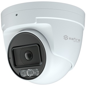 Cámara IP Safire Smart Turret gama I1 con AI-ISP - Sensor 1/1.8" gran apertura F1.0 Night Color X - Resolución 4 Megapixeles (2688x1520) | MicroSD 1TB - Lente 2.8 mm | Micrófono incorporado | LED 30m - IA: Clasificación de personas y vehículos | Metadatos - Im