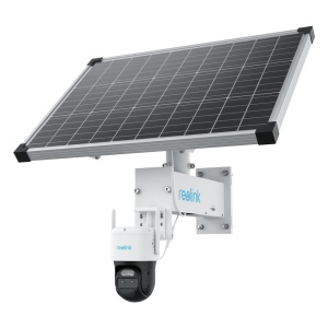 Câmara Reolink 4G Duas Lentes a Bateria - 8MP (3840 x 2160) / 4G LTE - Bateria 14.400 mAh / Painel solar 66W - Deteção PIR Humanos / Veículos / Animais de estimação - Seguimento e zoom automáticos - Apta para exterior