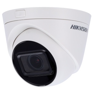 Caméra de tourelle IP Hikvision - Gama Value | MicroSD 256 Go - 4 MP | Lentille motorisée 2,8 ~ 12 mm - IV 30 m | WDR 120 dB | Entrée et sortie audio - Poe | H.265 + | IP67 | DET. Moviento 2.0 - Web, logiciel CMS, smartphone et NVR