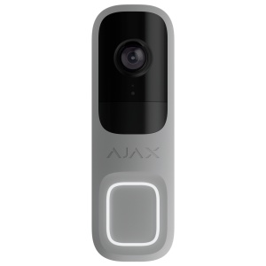 Campainha 4 MP com IA integrada - Detetor PIR alcance até 4 m - Áudio bidirecional com cancelamento de ruído - Visão nocturna IV, alcance de até 6 m - Wi-Fi 2.4 GHz com suporte de Jeweller/Wings - Cor cinza