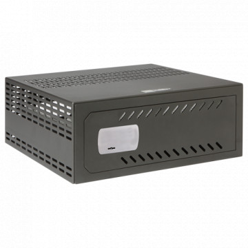 CCTV -specific DVR Vault - For 1U Rack DVR - Mechanical Lock - With Ventilation and Cable Guarrisons - Quality and Resistance