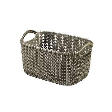 Cesto em malha retangular XS ~3L castanho