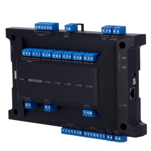 Contrôleur d'accès multi-identification - Facial, empreinte digitale, carte, QR ou broche - 1 port | Communication TCP / IP et RS485. - 2 lecteurs de Wiegand | 2 lecteurs OSDP - Aucun caissier - Logiciel incorporé | IVMS-4200