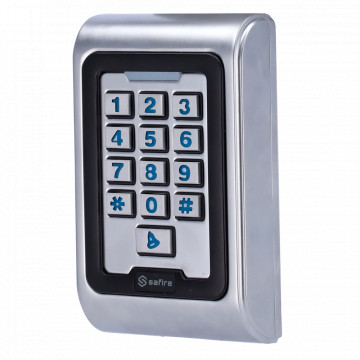 Controlo de acesso autónomo - Acesso por cartão EM e PIN - 2 saídas de relé, botão pulsador, sensor e campainha - Wiegand 26 - Controlo de tempo | Anti-passback - Apto para exterior IP68