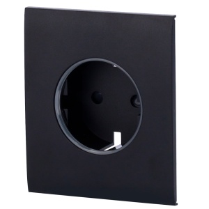 Couvercle central pour la forme de base Type F - Compatible avec aj -outletcore -basic - protection contre la poussière, éclaboussures, objets - pas de contrôle de consommation - pas de télécommande - couleur noire