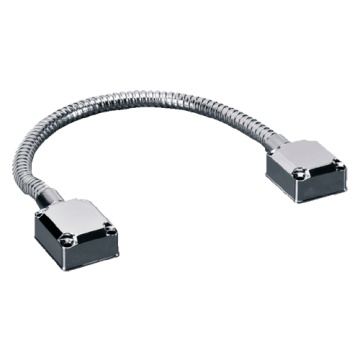 Dowel de câble de porte - Tube flexible - Matériel métallique - Protége les câbles de dégâts - Fit pour tous les types de portes - 480 (al) x 40 (FO) x 12,7 (AN) MM