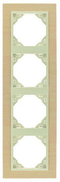 Efapel - 90940TNA Mirror Quadruple Nogueira / Alumina - 5603011553906