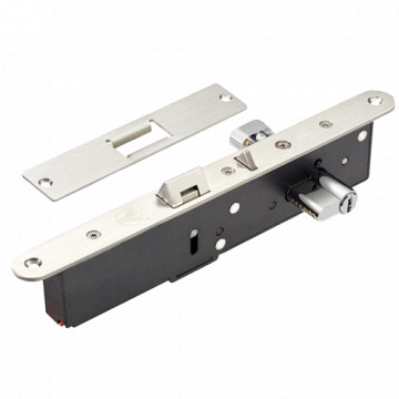 Electromechanical Safety Lock - Fail Secure and Fail Safe Opening Mode - 500 kg retention force | Door Sensor - Bidirectional Opening - SUS304 Stainless Steel - European Cylinder Included with Chaves