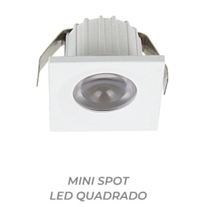 ESL4012CW-PT - 100100200110 - MINI SPOT LED QUADRADO 3W 4000K IP44 PRETO