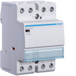 ESL463 - Contactor 63A, 4NA, 12V 3M HAGER EAN:3250612401345
