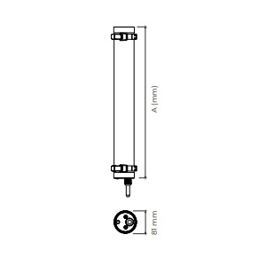 ESL91140 - 100101100116 - ARM.led tubulaire Baco 40W 590NM IP69K
